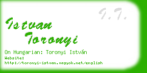 istvan toronyi business card